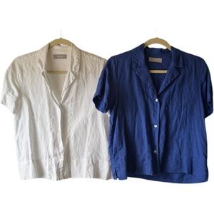 Everlane the notch shirt in linen bundle of two